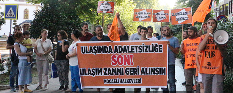 Ulaşım zammı protesto edildi