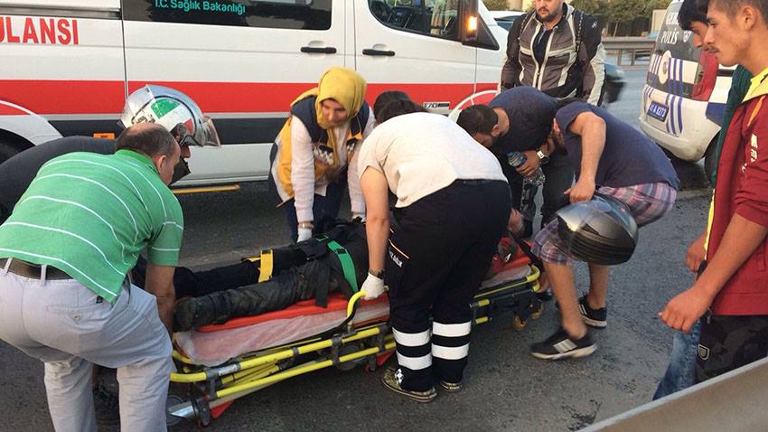 Motosiklete çarpıp kaçtı