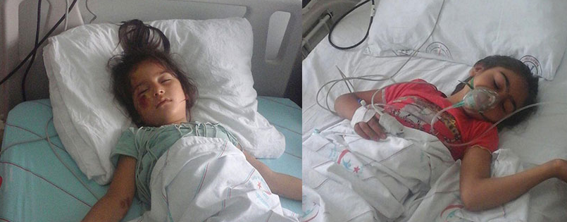 Çocuklara araba çarptı