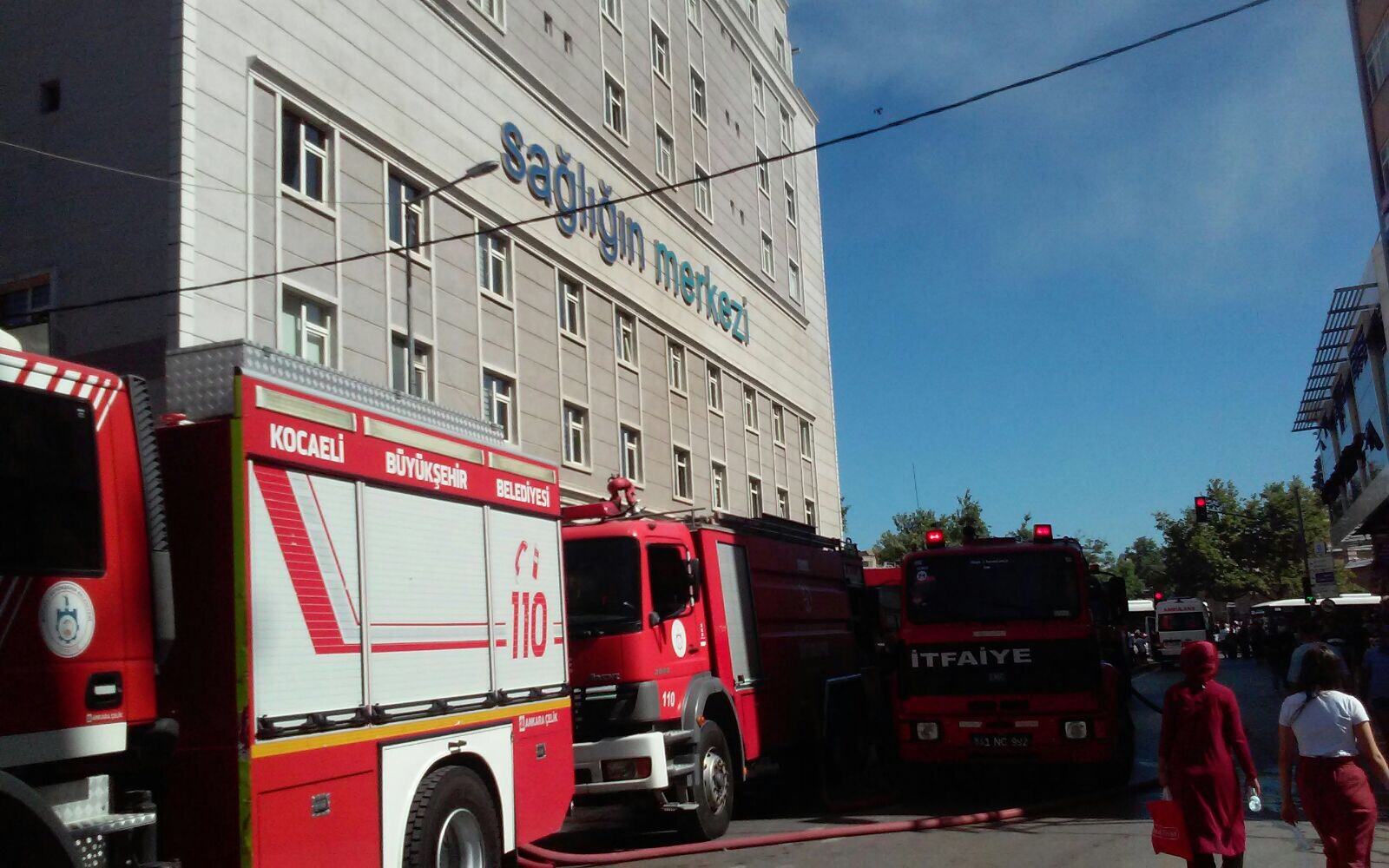 Merkez Hastanesi'ni korkutan yangın