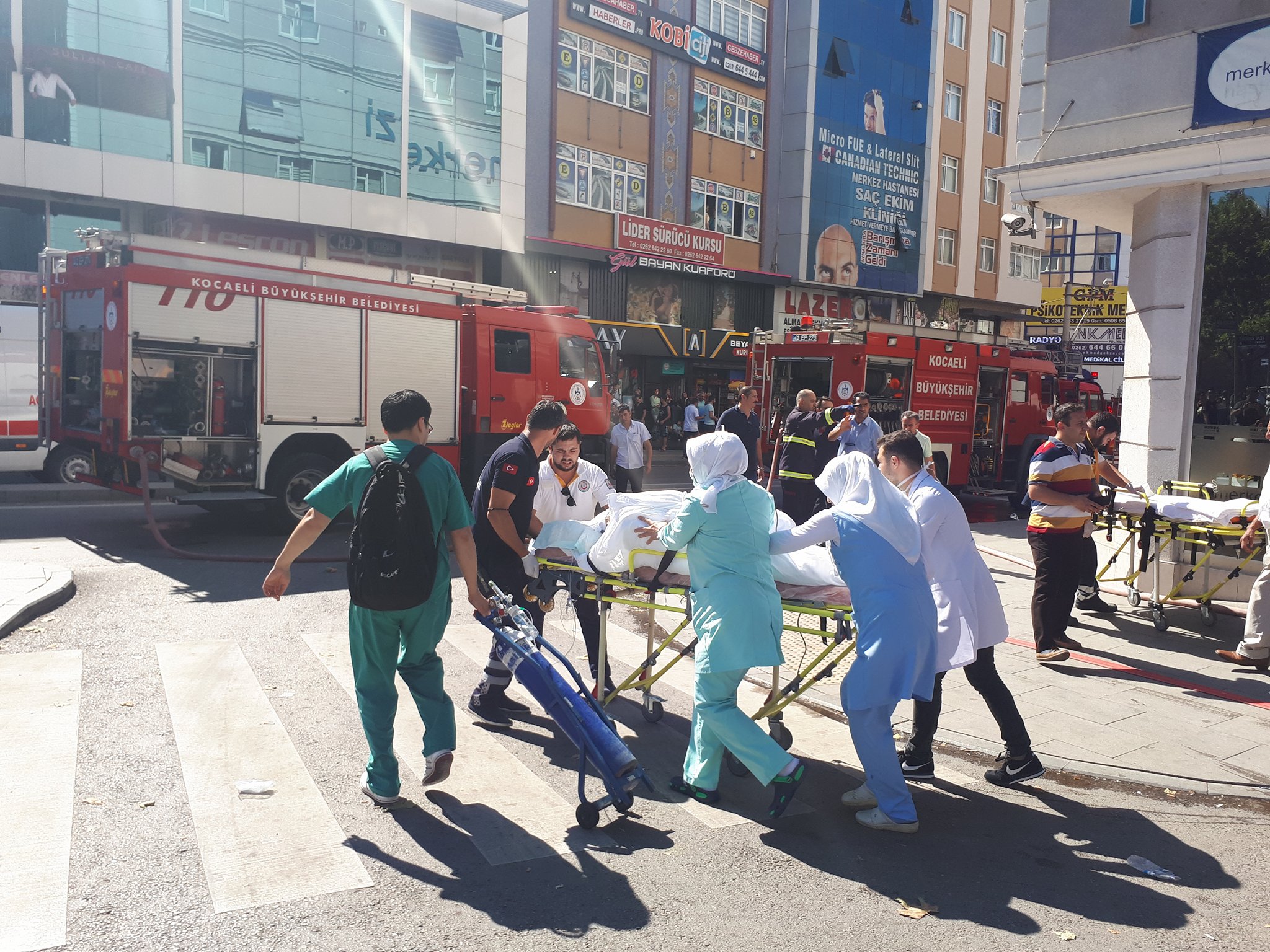 Yangın panik yarattı