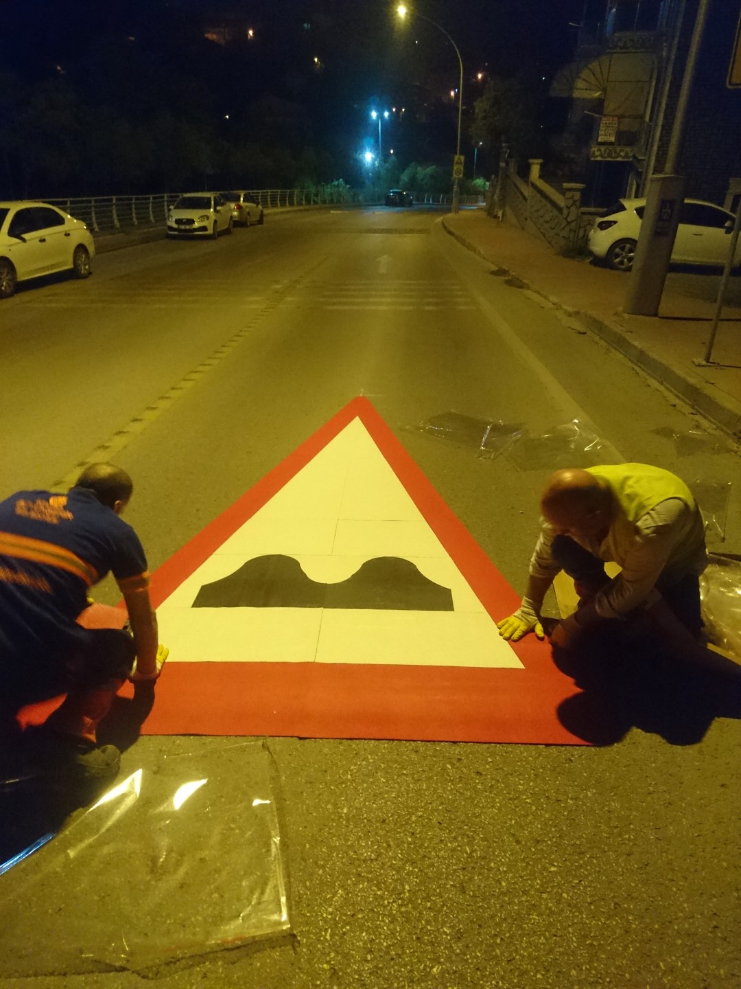 Yolarda çizgi çalışması yapıldı