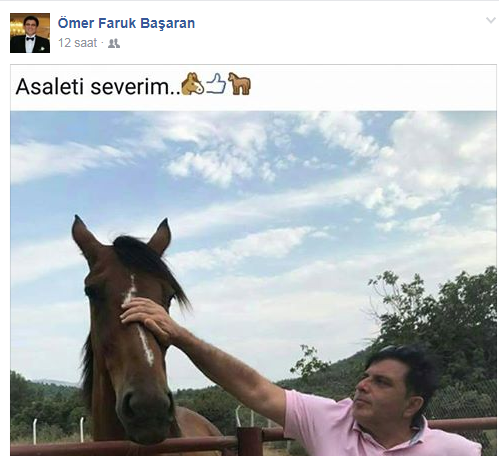 Ö. Faruk Başaran’ın  yarış atı sevgisi