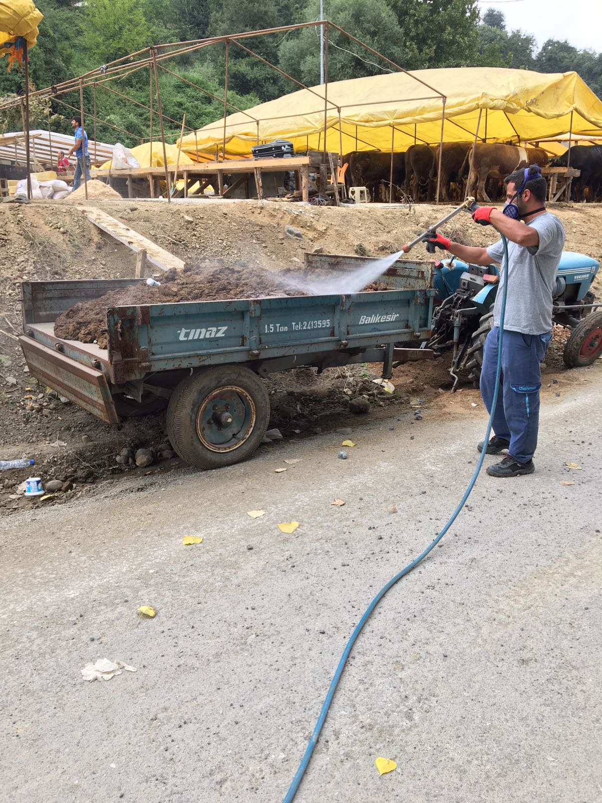 Kurban satış yerlerine  ilaçlama