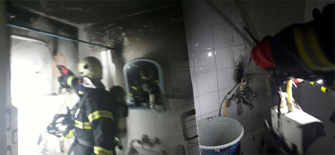 Şofben bomba gibi patladı!