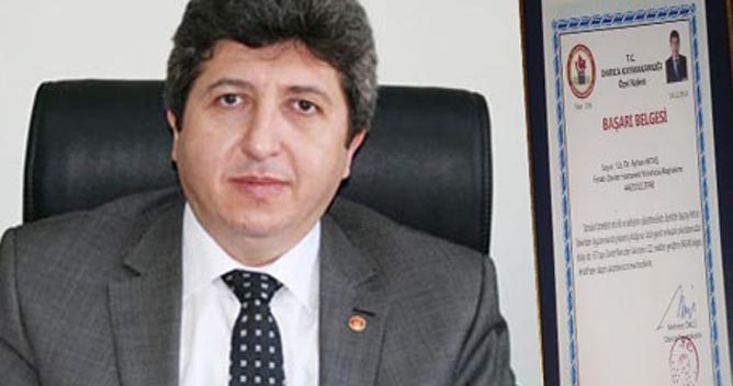 Başhekim Aktaş’a ‘Başarı Belgesi’