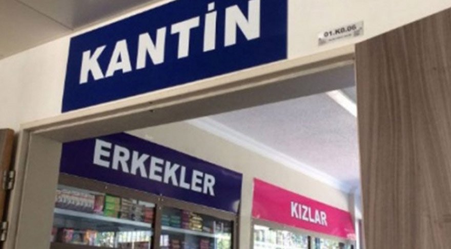 Ortaokul kantini harem selamlık olarak ayrıldı!