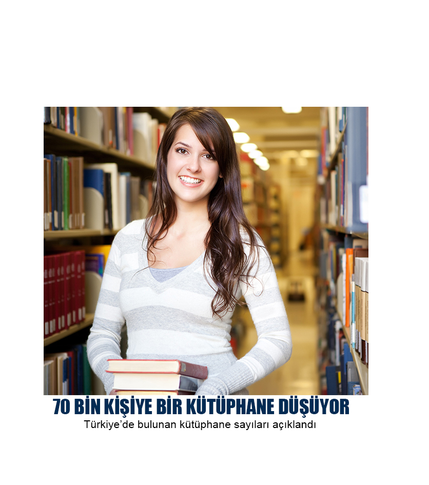 70 bin kişiye bir kütüphane düşüyor