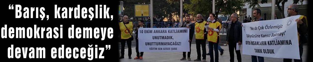  “Barış, kardeşlik, demokrasi demeye devam edeceğiz”
