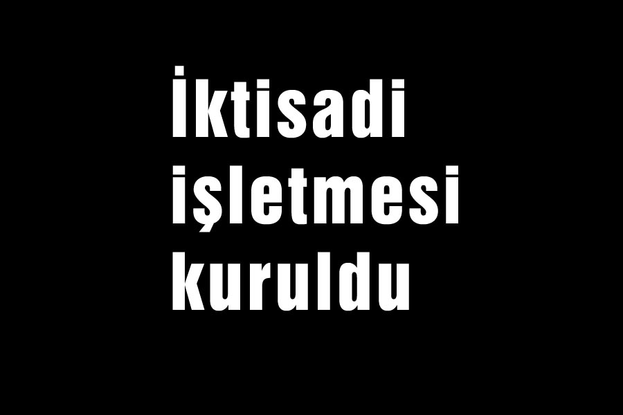 İktisadi işletmesi kuruldu