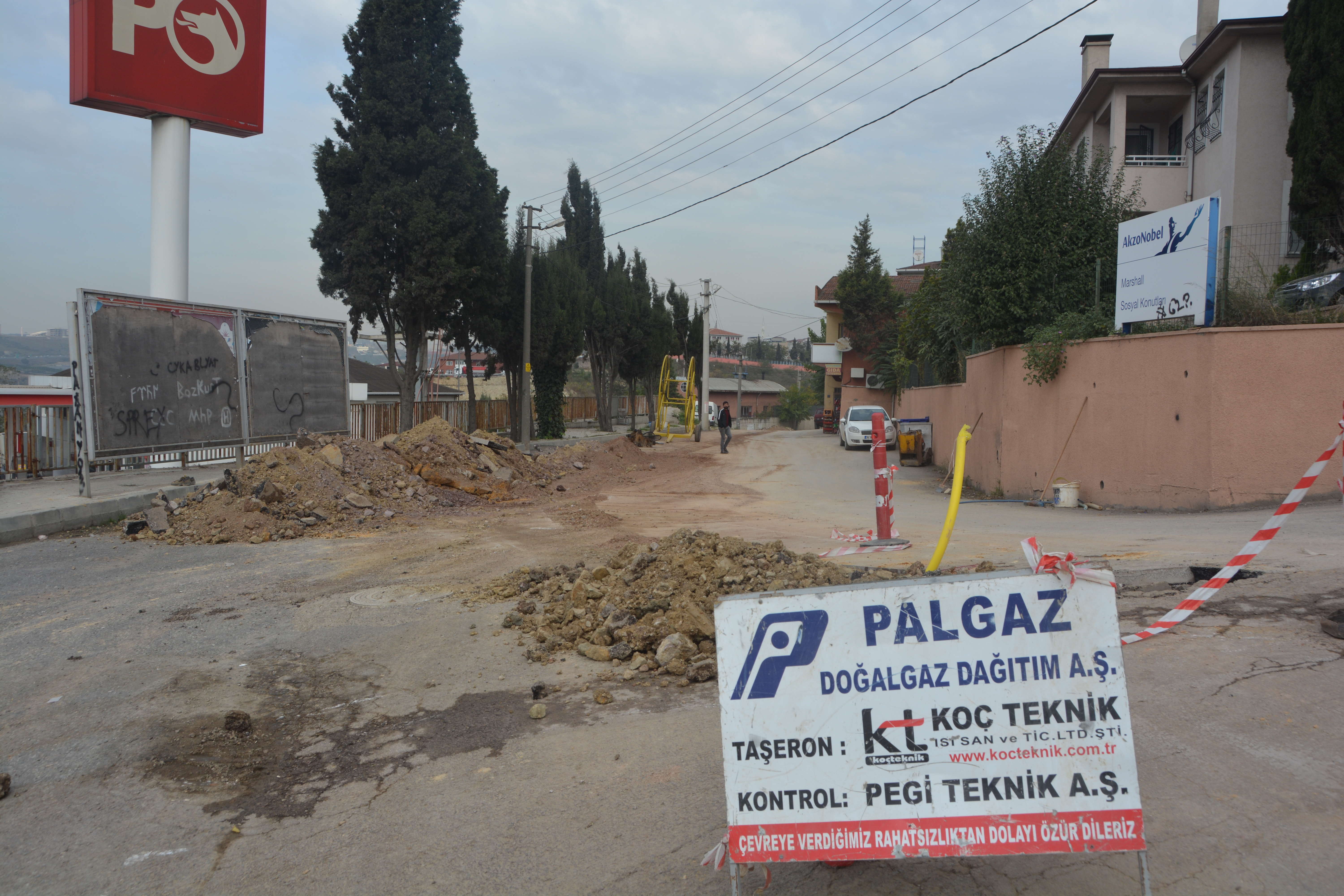 Kayapınar’da doğalgaz çalışması