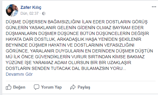 Zafer Kılıç’ı yalnız bırakanlar kimler?