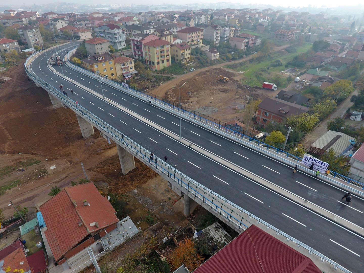 Alternatif yolun viyadüğü tamamlandı