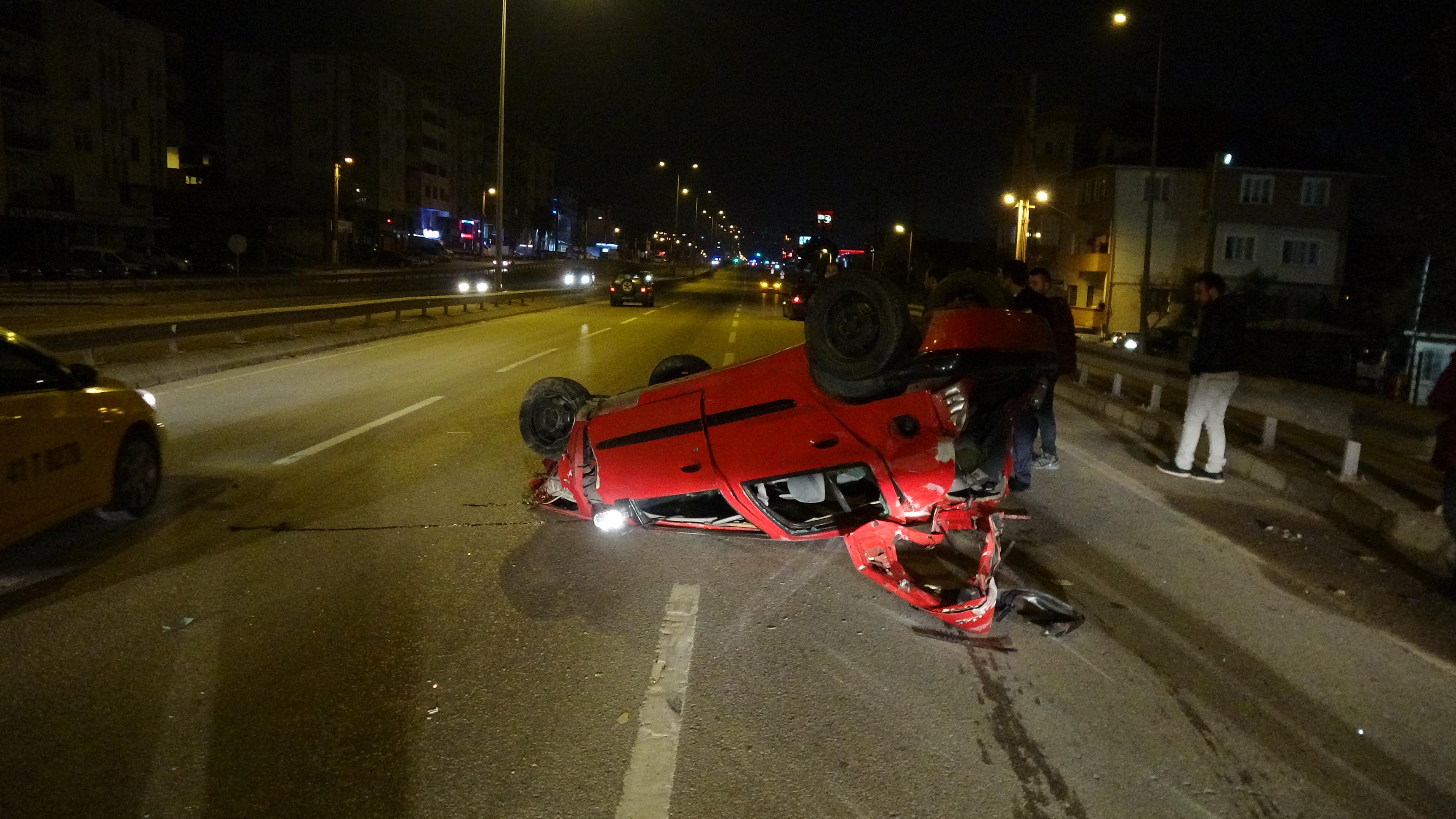 Otomobil takla attı: 1 yaralı