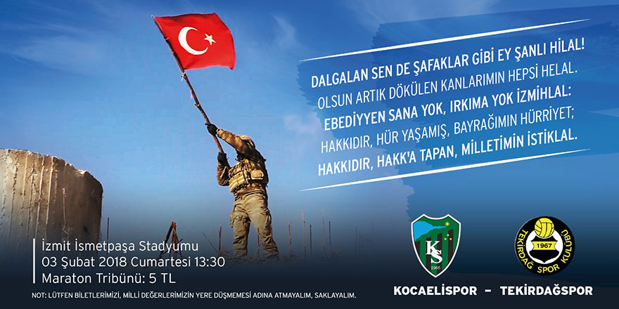 Kocaelispor'dan anlamlı bilet