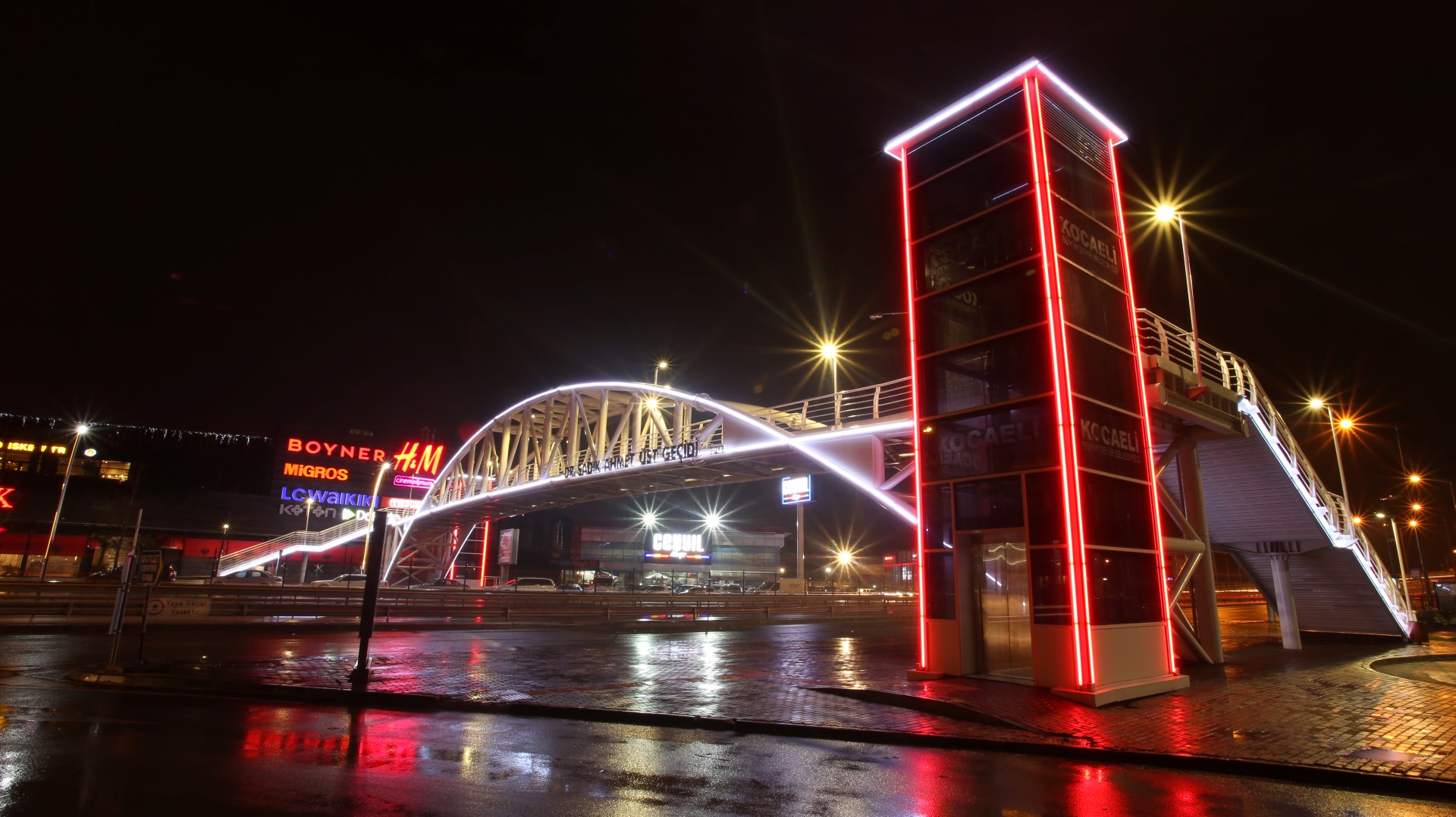 Alt ve üst geçitlere görsel aydınlatma