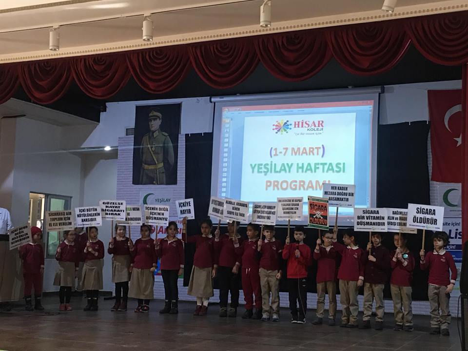 Özel Hisar’da Yeşilay etkinliği