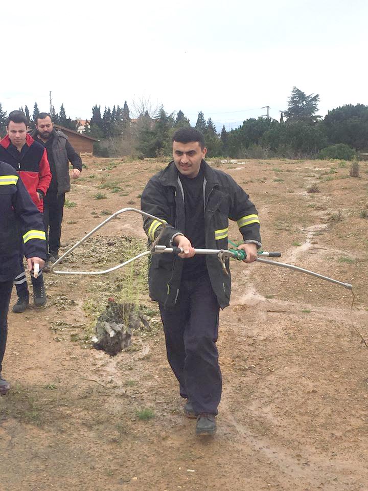 İtfaiyeden tavuk kurtarma operasyonu!