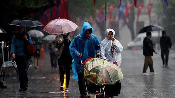 Hava soğuyor, sağanak yağmur var