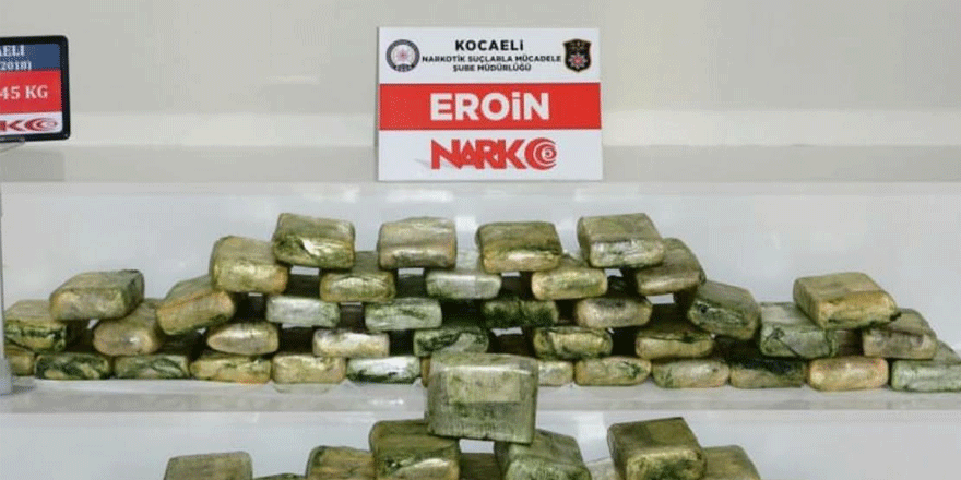 Stepneden 45 kilo eroin çıktı