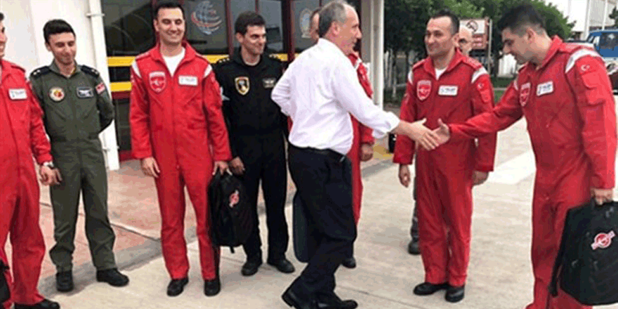 İnce ile poz veren 'SoloTürk' ekibine gösteri cezası!