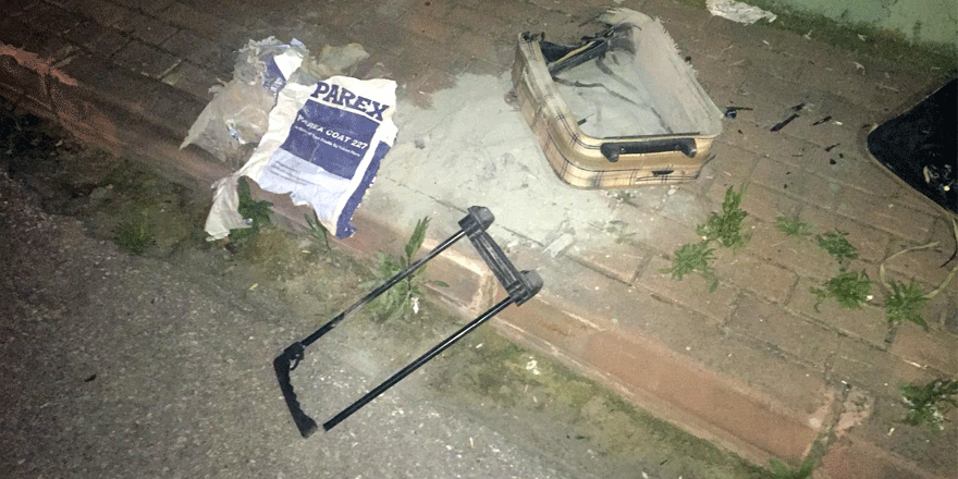Valizden 'çimento torbası' çıktı