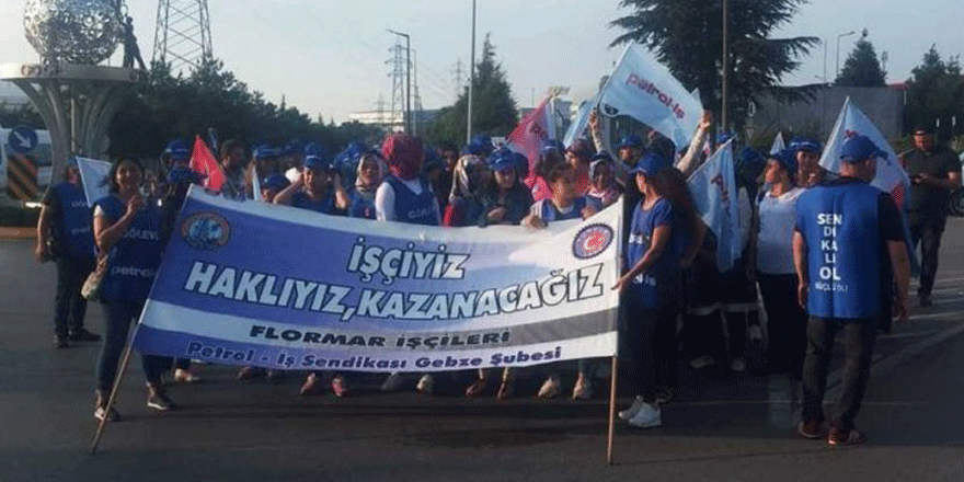 Flormar işçileri yürüyüş yaptı