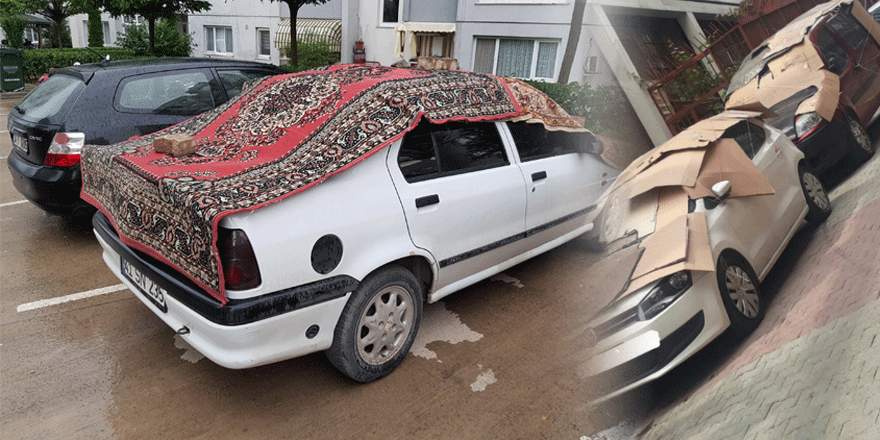 Araç sahiplerinin dolu önlemi