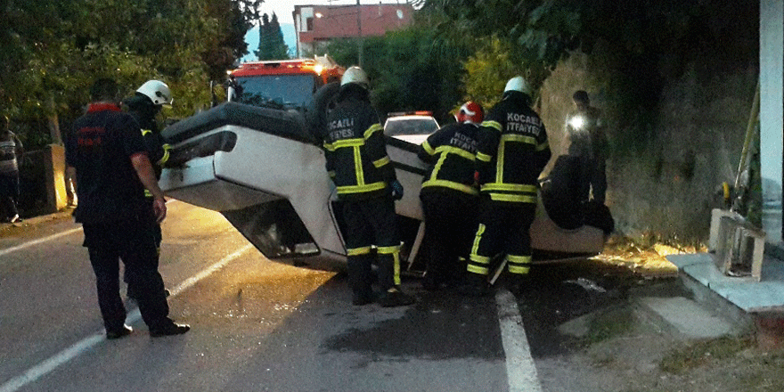 Virajı hızlı girdi, takla attı: 1 yaralı