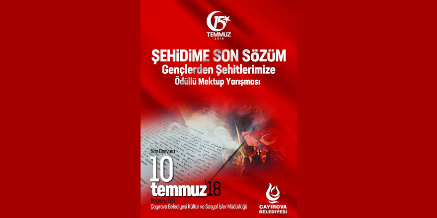 ‘Şehide Son Sözüm’ün başvuruları bugün bitiyor