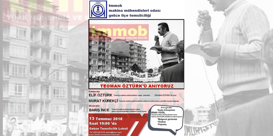 Teoman Öztürk Gebze’de anılacak