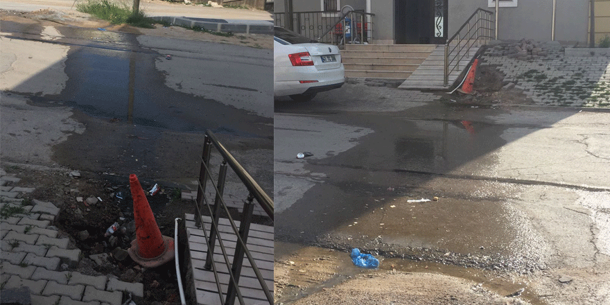 Semt konağının lağım suları dışarı akıyor