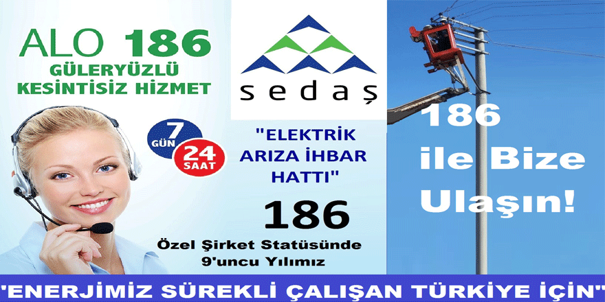 “Bayramda 186 hattında hizmetinizdeyiz”