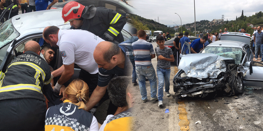 Otomobiller çarpıştı: 3 yaralı
