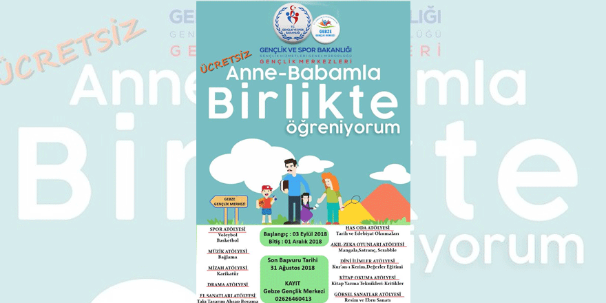 Çocuklar anne ve babaları ile öğrenecekler