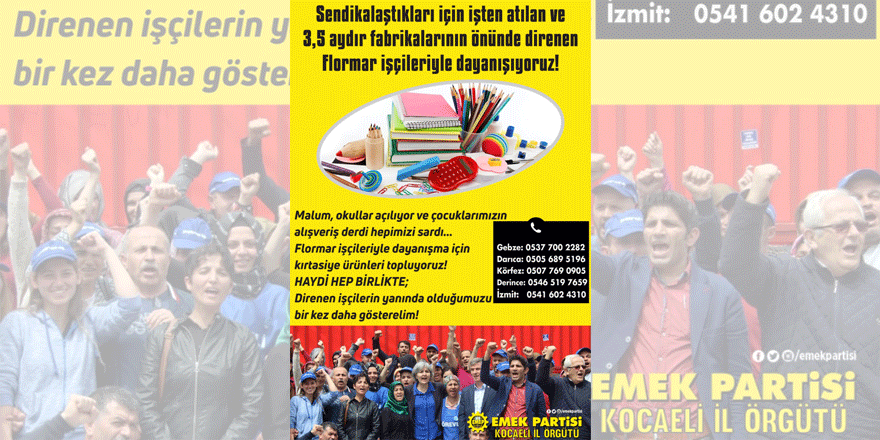 Flormar işçisiyle dayanışma kampanyası 