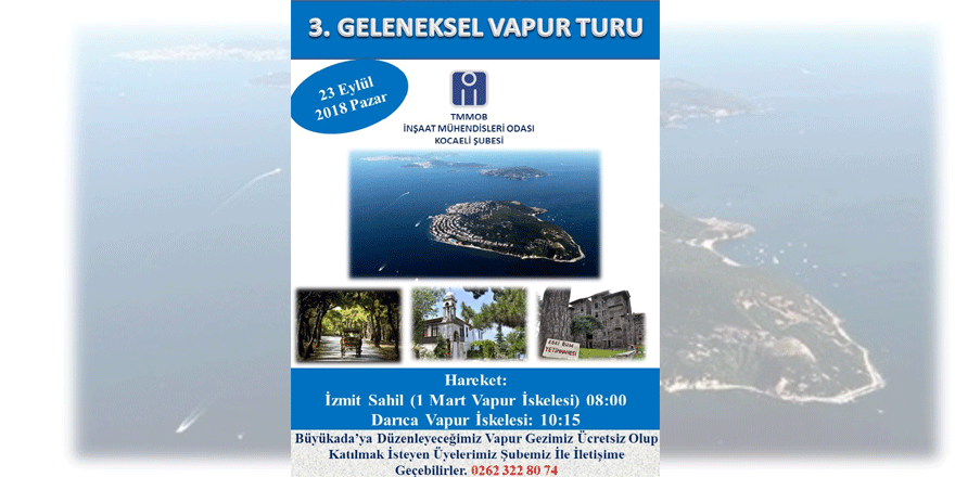 İMO'dan 3. geleneksel vapur turu