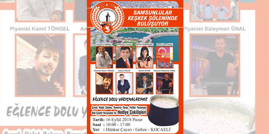 Samsunlular Şenlikte Buluşacak