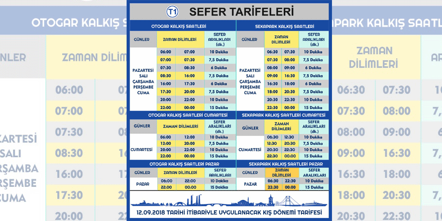 Akçaray’da kış tarifesi başladı