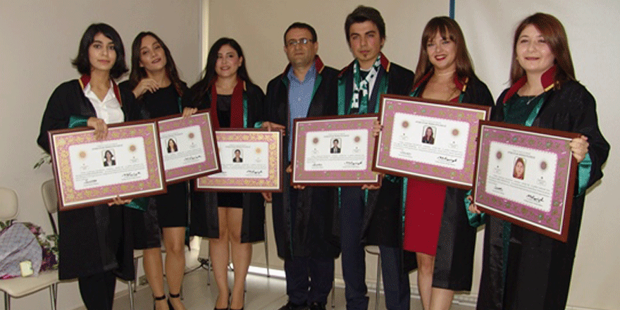 14 genç daha avukatlık mesleğine adımını attı