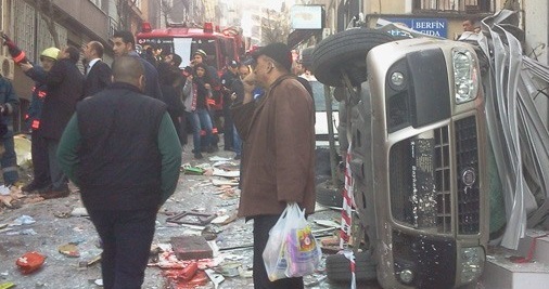 Taksim Kazancı Yokuşu'nda patlama