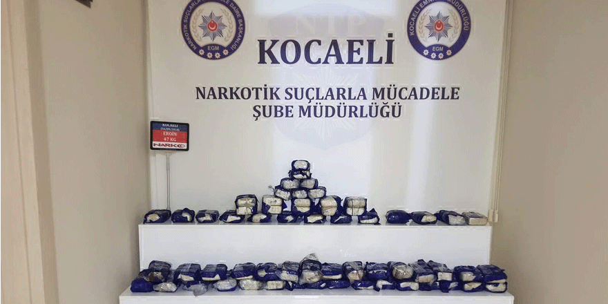 47 kilo eroin ele geçirildi
