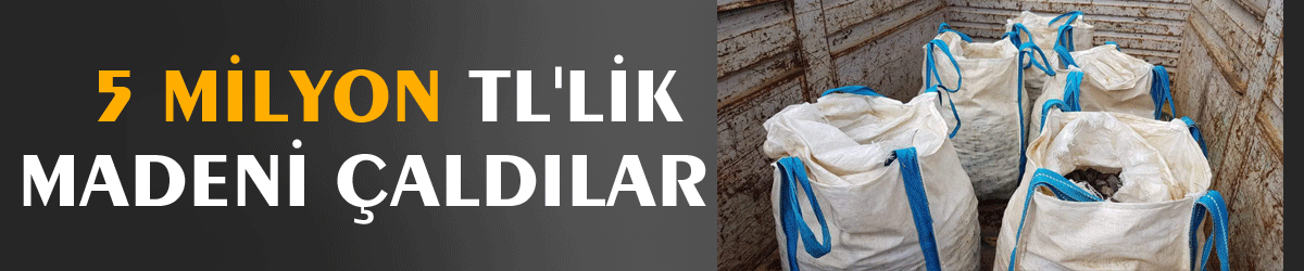  5 milyon TL'lik madeni çaldılar