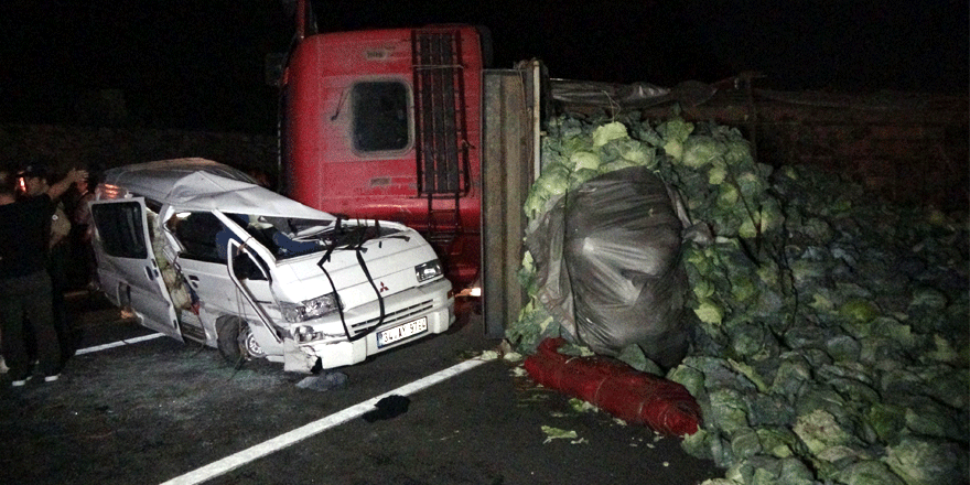 Kamyonun üzerine devrildiği sürücü öldü