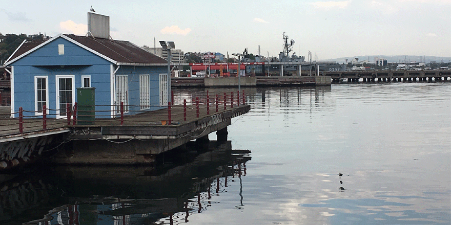 Kocaeli'de deniz çekildi