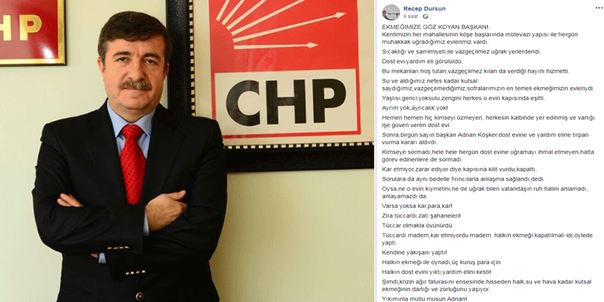 ‘Ekmeğimize göz koyan başkan’