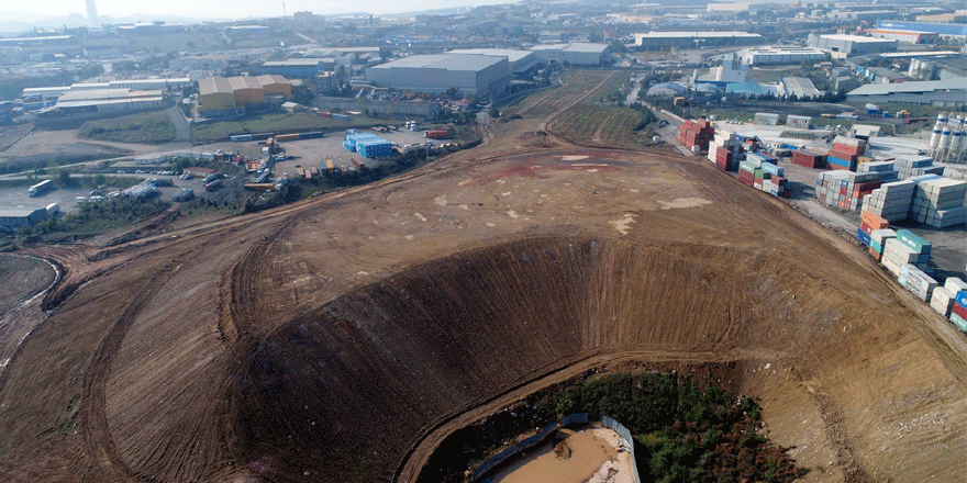 Hafriyat alanı ağaçlandırıldı