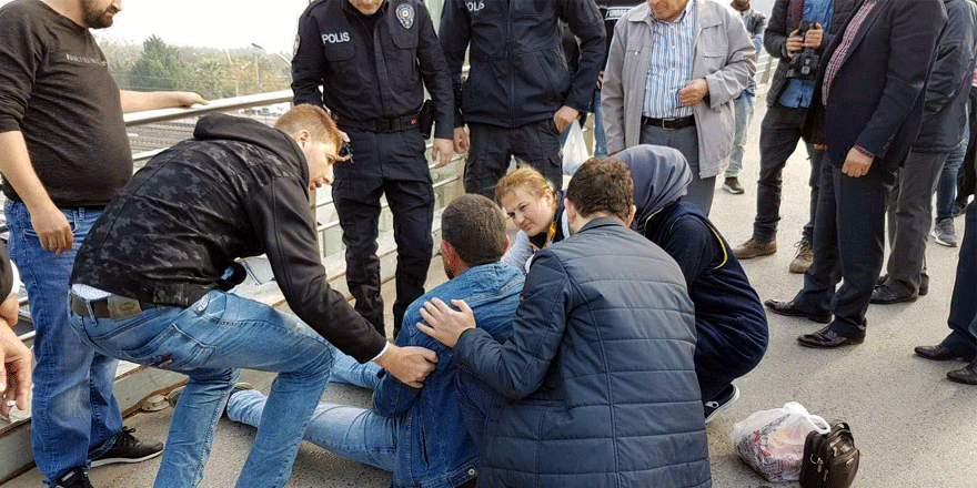 İntihara kalkışan kişiyi vatandaşlar ikna etti