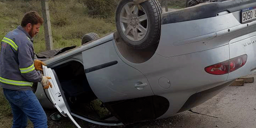 Otomobil takla attı: 1 yaralı