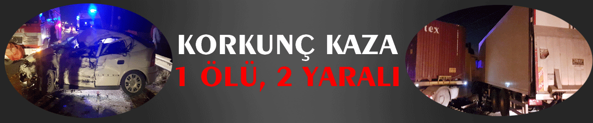 Korkunç kaza: 1 ölü, 2 yaralı   